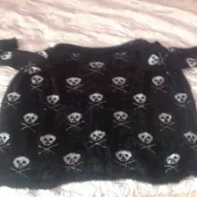 Suéter corto de otoño para mujer, cárdigans con dibujo de calaveras, prendas de vestir femeninas, cárdigans corto de punto para mujer, 2019