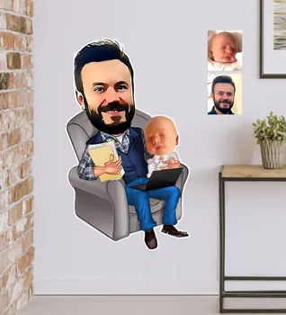 Personalized Father Son Caricature Of Wall Sticker (50x70cm) 1
Personalized Father Son Caricature Of Wall Sticker (50x70cm) 1