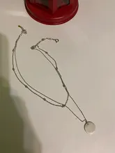 Collares de cuentas anenjary simples de Plata de Ley 925 con suerte para mujer, gargantilla de cadena corta, collares S-N554