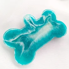 Molde de resina epoxi de cristal para llavero con forma de hueso, molde de silicona para manualidades, artesanía, decoración, colgante de llavero herramienta de fabricación