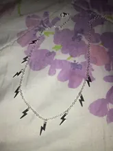 Collar con forma de relámpago para mujer, gargantilla de cadena de eslabones dorados a la moda, collar con abalorio para el cuello, joyería para mujer 2020
