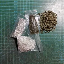 Lote de 100 unidades de 200, 1,5, 2,0 y 2,4mm, cuentas de bolas, conectores de cadena, cierres, accesorios de cadenas de joyería Diy, suministros para collar
