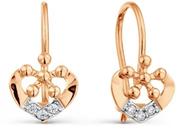 Karatov earrings hearts with 6 cubic zirconia Red Gold
Karatov earrings hearts with 6 cubic zirconia Red Gold