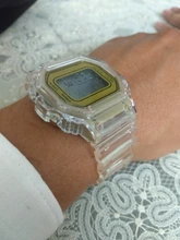 Reloj deportivo Digital para hombre y mujer, cronógrafo de pulsera transparente, informal, dorado, regalo para amantes, para niños y mujeres