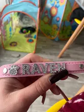 Cat-Collar Puppy Rhinestone Dogs-Name Custom Bling Personalized Cute Adjustable Green