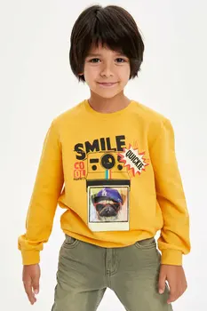 DeFacto Boy Fashion Cute Dog Letter Pattern Casual Loose Crewneck Pullovers Boy Pullovers Autumn New - M4625A619WN
DeFacto Boy Fashion Cute Dog Letter Pattern Casual Loose Crewneck Pullovers Boy Pullovers Autumn New - M4625A619WN