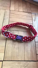 Collar personalizado para perro, collares para mascotas de nilón con estampado de puntos para mascota mediana grande, Pitbull, rojo, azul y negro