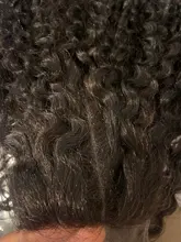Mongol Afro rizado Pelo Rizado de la onda de agua 3 mechones con cierre cabello humano brasileño armadura paquete negro las mujeres XISHIXIU