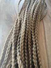VERVES trenzas de ganchillo 24 pulgadas caja trenza 22 raíces/paquete Ombre extensión de pelo trenzado sintético fibra de calor trenzado a granel rosa, negro