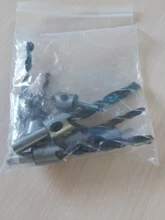 HCS-Juego de brocas avellanadas de 5 flauta, conjunto para carpintería, conjunto para taladro de banco tornillo de escariador Woo, herramienta de 3-6mm