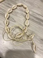 Caliente Concha Collar de conchas marinas de la joyería de las mujeres de verano de playa Concha gargantilla bohemio cuerda Cowrie collares de abalorios Collar hecho a mano de la mujer