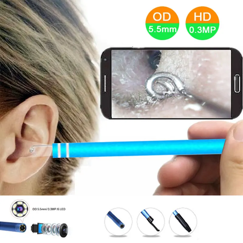1.5M 5.5mm Handheld Endoscope Real-Time Video Mobile Phones Tool 6led 0.3mp IEar Cleaning Tool USB endoscope
1.5M 5.5mm Handheld Endoscope Real-Time Video Mobile Phones Tool 6led 0.3mp IEar Cleaning Tool USB endoscope