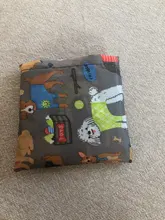 Oxford-bolsa de compras plegable para reciclaje, bolso de mano reutilizable ecológico para mujer, Floral, frutas y verduras, bolsillo para comestibles