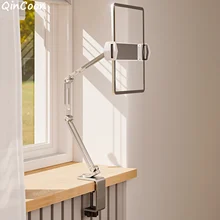 Adjustable Aluminum Tablet Holder 360° Rotation Tablet Stand Long Arm Clip Tablet Mount for iPad, Samsung Tab, Kindle (6-13") Adjustable Aluminum Tablet Holder 360° Rotation Tablet Stand Long Arm Clip Tablet Mount for iPad, Samsung Tab, Kindle (6-13")