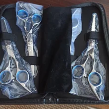 Tijeras profesionales para mascotas, Kit de herramientas de corte de pelo de gato con borde afilado, tijeras de hoja curvada de acero inoxidable, peluquero para mascotas