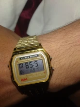 Reloj de correa de acero F91W para mujer, Digital, LED, Vintage, deportivo, militar, electrónico, regalo de San Valentín