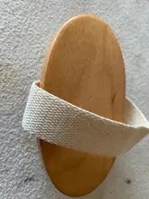 Jabalí-cepillo de madera ovalado para ducha, cerdas naturales, masaje exfoliante, tratamiento de celulitis, circulación sanguínea