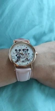 Zegarki-reloj de cuarzo con dibujos animados para mujer, nuevo accesorio de pulsera de cuero rosa con ratón
