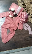4 unids/set ropa de bebé accesorios de fotografía recién nacido mameluco para bebé gorro cojín conjunto con oso de peluche Cuco sesión de fotos trajes