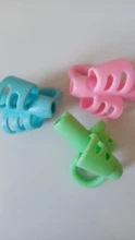 Juego de 3 unidades de Portalápices para niños, herramientas de silicona para corrección de postura ergonómica de dos dedos, corrector de lápiz de escritura para lápiz