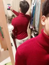 Otoño nuevo sólido jersey de colores de los hombres suéter de cuello alto vestido de invierno de alta elasticidad Slim jersey de los hombres, de los hombres 7873
