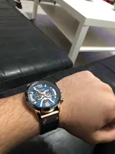 CURREN-Reloj deportivo para hombre, pulsera de cuero, deportivos, de piel militar, esfera de segundos/minutos, masculino