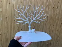 Pendientes de ciervo negro rosa blanca y rosada, collar, anillo, pendiente pulsera joyería, cajas y soporte de exhibición, bandeja de almacenamiento de árbol, joyería