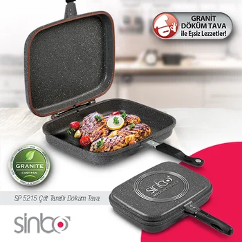 Sinbo SP 5215 Grill Double Sided Granite Pan High Temperature Resistant Non-stick Granite Surface It Doesn't Leave A Smell.
Sinbo SP 5215 Grill Double Sided Granite Pan High Temperature Resistant Non-stick Granite Surface It Doesn't Leave A Smell.