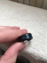 Letdiffery-anillos con surcos Negro Azul, anillos de acero inoxidable Midi para hombre, Charm, joyería para hombre, Dropshipping, gran oferta