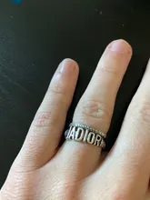 Anillo de plata con alfabeto Retro Punk para hombre, moderno Color plateado, reloj con diseño geométrico, anillo ajustable con apertura joyas de hip-hop