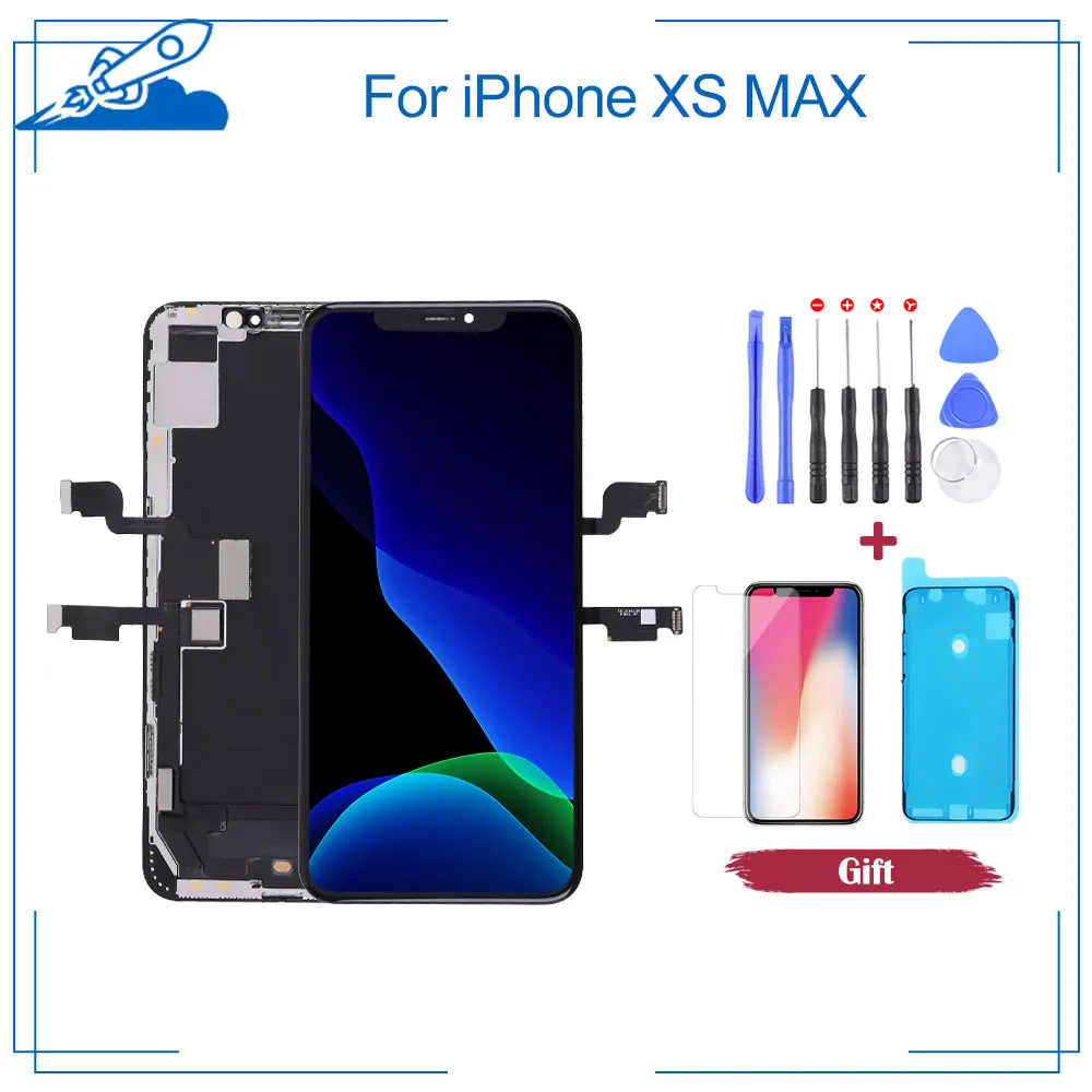 Elekworld Grade OLED Full Front Assembly for iPhone XS MAX LCD Display Touch Screen Digitizer Assembly Replacement Part
Elekworld Grade OLED Full Front Assembly for iPhone XS MAX LCD Display Touch Screen Digitizer Assembly Replacement Part