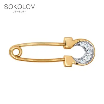 Brooch pin with a horseshoe SOKOLOV fashion jewelry gold 585 women's male
Brooch pin with a horseshoe SOKOLOV fashion jewelry gold 585 women's male