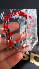 Tortuga elefante mano de Hamsa maldito azul ojo colgante de cuentas de vidrio rojo de la suerte cuerda trenzada pulsera de cadena para las mujeres los hombres con buena suerte