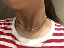 HangZhi-flores acrílicas de Margarita para mujer y niña, dulces y coloridas, coreanas, bohemio con cuentas collares de clavícula, joyería 2020