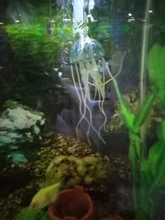 Medusa vívida Artificial brillante, pez de silicona, decoración de tanque, adorno decoración para acuario, 3 meses de garantía