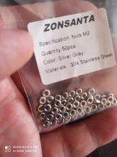 ZONSANTA métrica hexagonal de acero inoxidable 304 tuerca hexagonal DIN934 M1 M1.2 M1.4 M1.6 M2 M2.5 M3 M4 M5 M6 M8 M10 M12 M16 M20 tuercas de tornillo