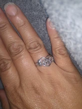 Anillo de boda con nudo celta y corazón calado para mujer, sortija clásica de doble Feria, Color oro blanco, regalo de fiesta, joyería KAR397