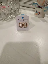 GRACE JUN-pendientes de piedra de Color dorado para mujer, aretes sin perforaciones, con Clip geométrico, joyería 2019