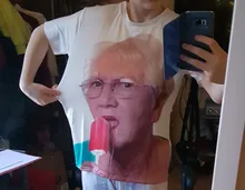 Camiseta con estampado 3D de paletas rojas para mujer mayor, remera Kawaii de abuela, camiseta divertida de NONA, camisetas sexys de XS-4XL 5XL 6XL 7XL