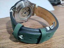 Correa de cuero mate para reloj, correa de cuero Seude 20mm, 21mm, verde oscuro, marrón, suave, hecha a mano, para reloj