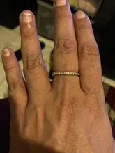 Anillo de boda de cristal de circonia cúbica Micro pavé para mujer, sortija de apilamiento eterno, banda de aniversario de oro rosa de 1,0mm