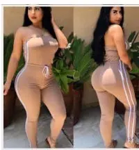 Verano de las mujeres hombro chaquetas de moda de 2019 nueva marca señoras sólido suelto mameluco elástico damas trajes Casuales