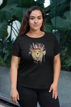 Angemiel Wear Feathers Blue Eyed Lion Black Women Cotton Large Size T-Shirt
Angemiel Wear Feathers Blue Eyed Lion Black Women Cotton Large Size T-Shirt