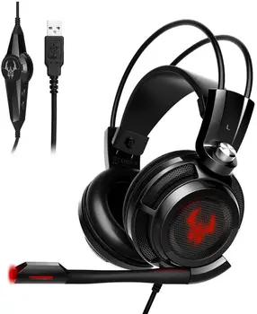EasyAcc Gaming Headphones Stereo Channel Surround Sound Virtual 7.1 Over-Ear Headset with Flexible Microphone Deep Bass PC PS4
EasyAcc Gaming Headphones Stereo Channel Surround Sound Virtual 7.1 Over-Ear Headset with Flexible Microphone Deep Bass PC PS4