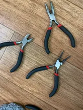 3 unids/set joyería de Juego de alicates de acero inoxidable nariz de aguja alicates de la joyería de mano negro Herramienta 11-13cm herramienta de la joyería conjuntos