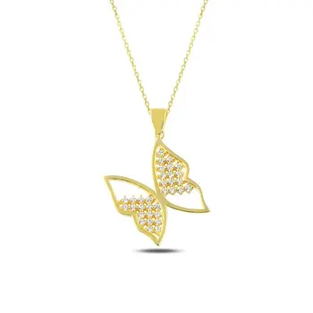 Angemiel 925 Silver Zircon Stone Butterfly Necklace-Gold Plated
Angemiel 925 Silver Zircon Stone Butterfly Necklace-Gold Plated
