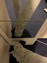 Pantalones de chándal plisados para mujer, pantalón acampanado, de cintura alta, para motorista, para correr, mallas pitillo