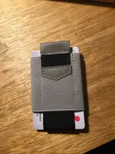 PURDORED-tarjetero elástico para hombre, Mini soporte de tarjeta de identificación de negocios, organizador de viaje, insignia, billetera delgada minimalista, 1 ud.