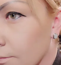 Natural Oval 6x10 8x12 10x14 MM piedra lunar de plata de ley 925 pendientes para las mujeres joyería de la vendimia de la fiesta de compromiso aniversario regalo venta al por mayor