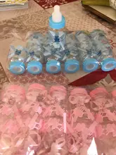 Botella rellenable de plástico para recuerdo de Baby Shower, recuerdo de decoración, 12 unidades, 2018